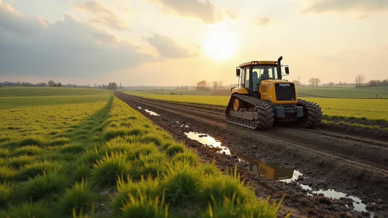Étude de sol en hiver, chantier de drainage en été