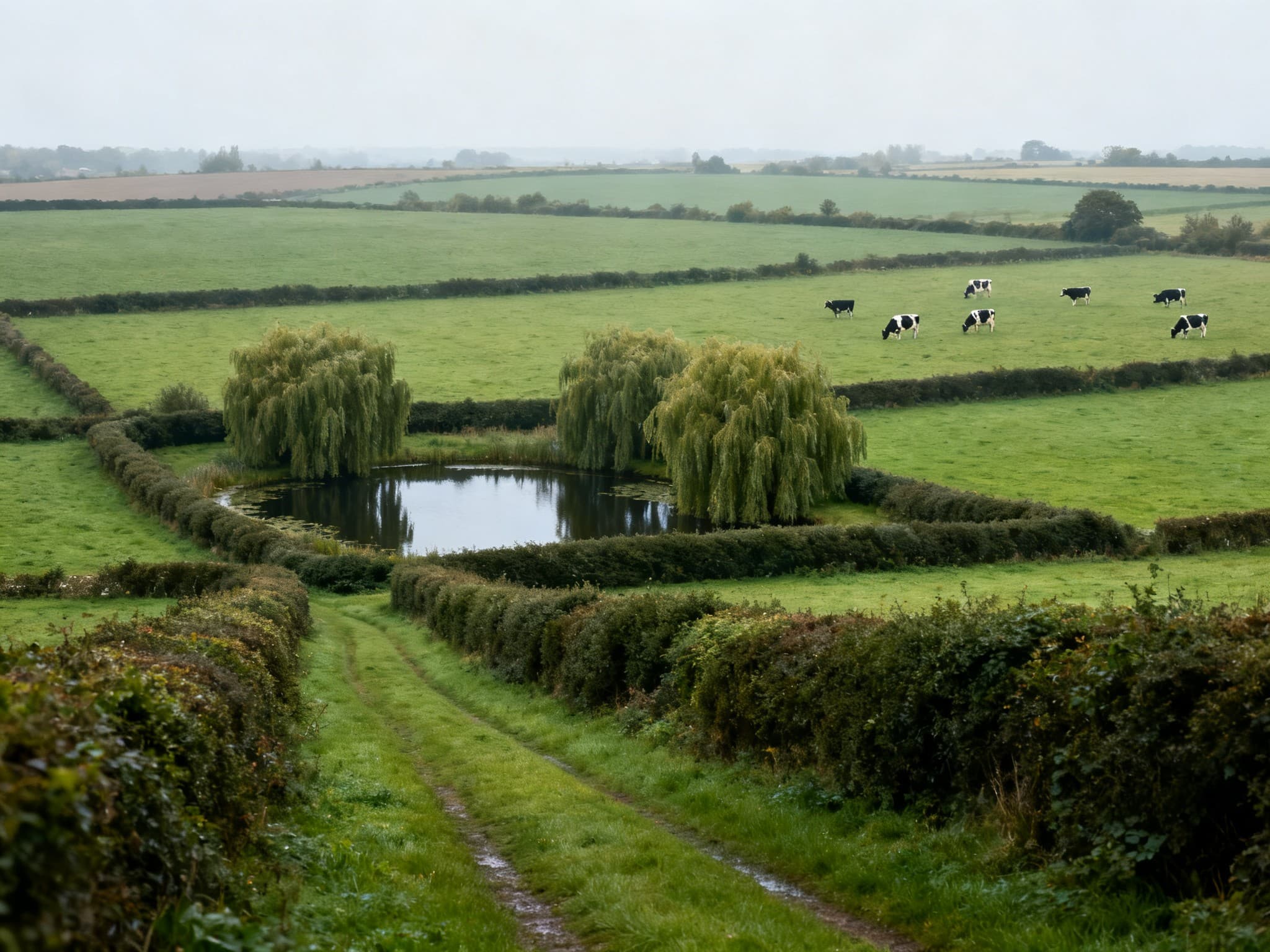 Parcelle agricole du Bessin, entre plaine et marais, près de Bayeux