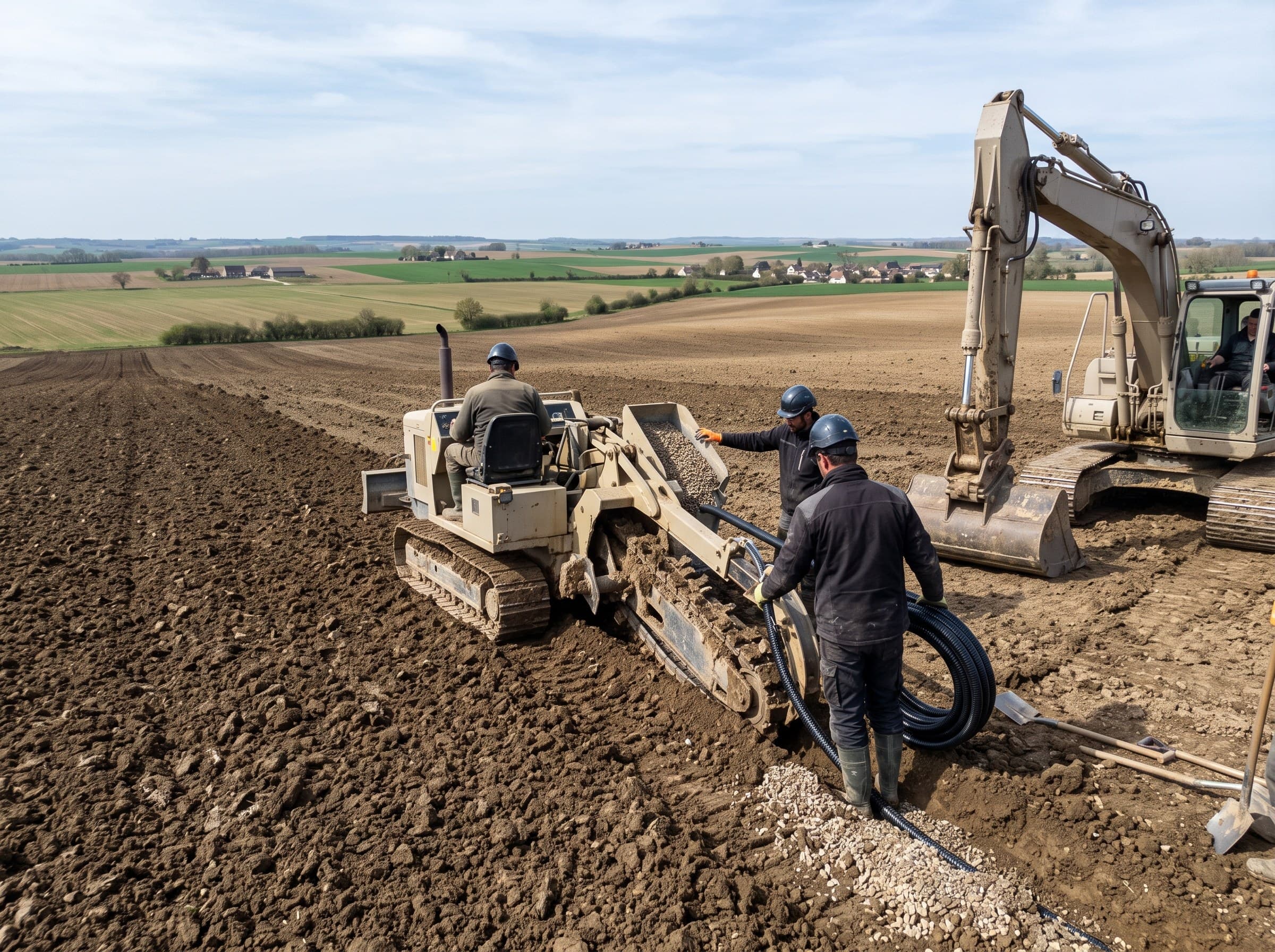 Grande parcelle de culture sur le plateau agricole du Neubourg